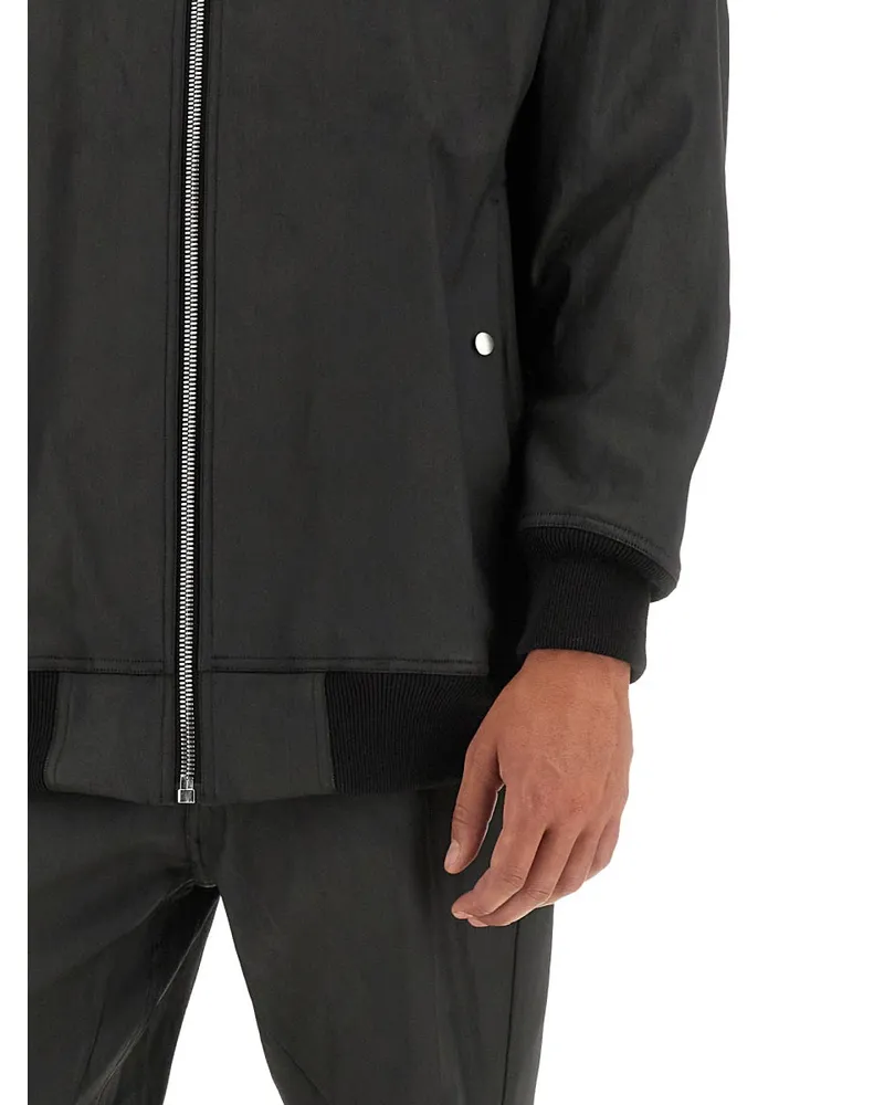 Rick Owens Cotton Bomber Jacket — Black Black