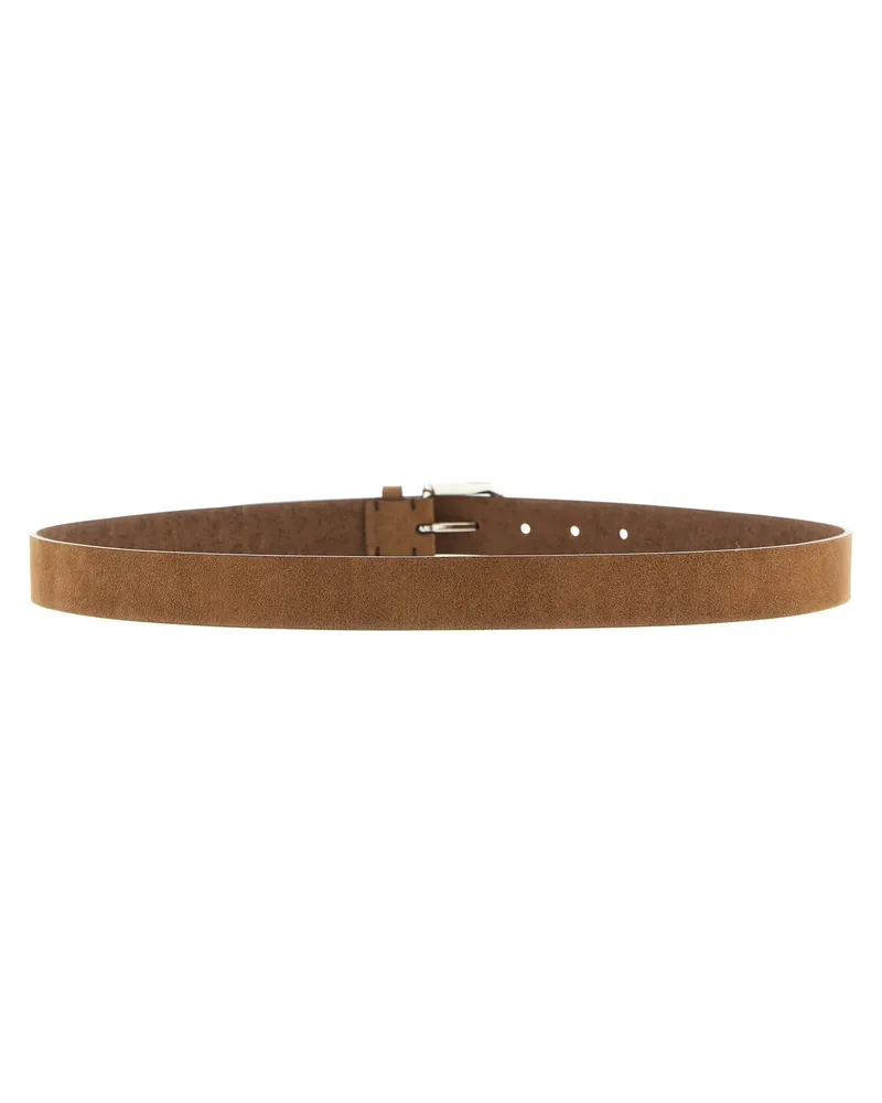 Brunello Cucinelli Leather Belt — Camel Camel