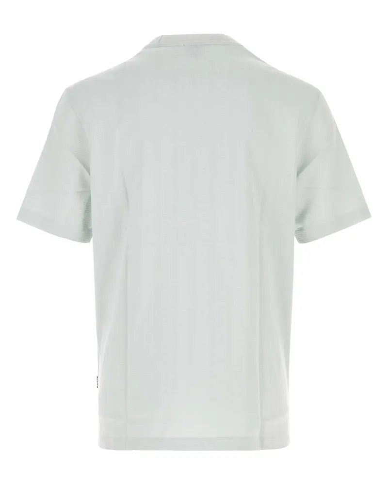 HUGO BOSS Men's Pastel Light-Blue Cotton T-Shirt Openblue Exterior Exterior: T-shirts And Polos Blue