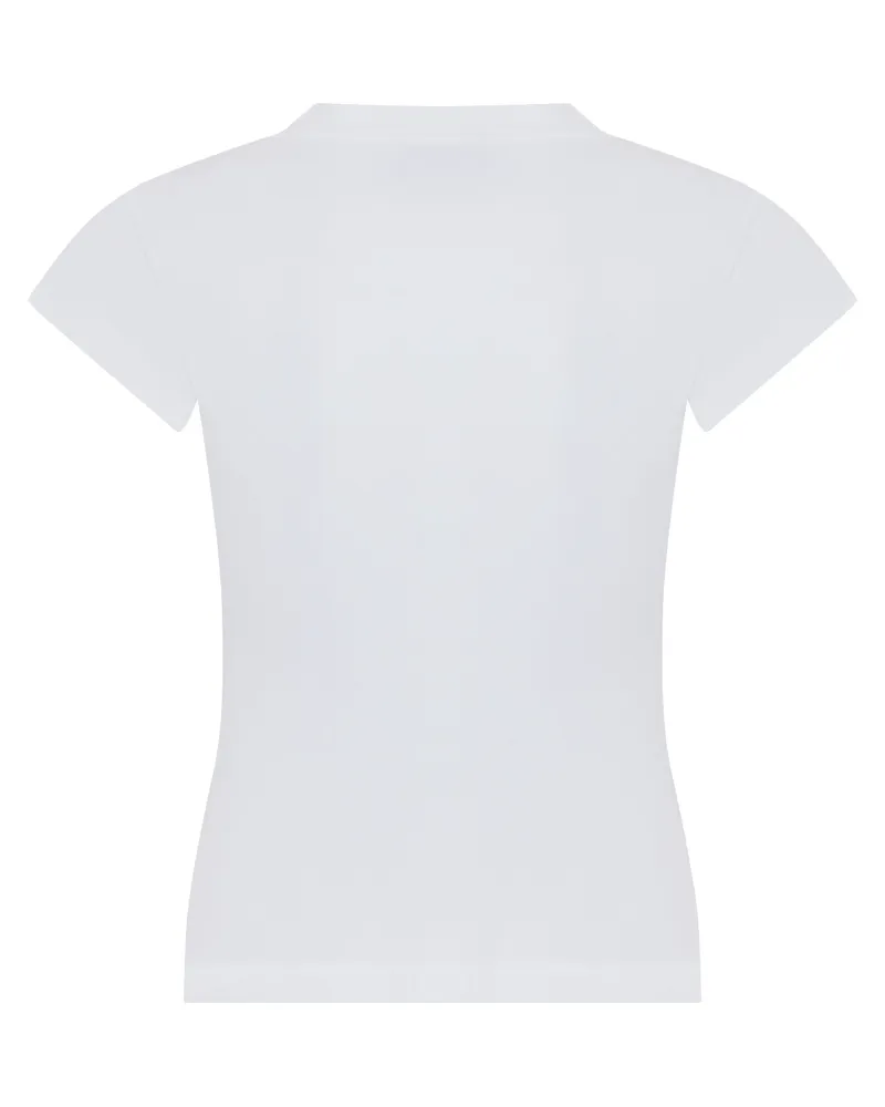 Balenciaga Graphic Print Cotton T-shirt — White White