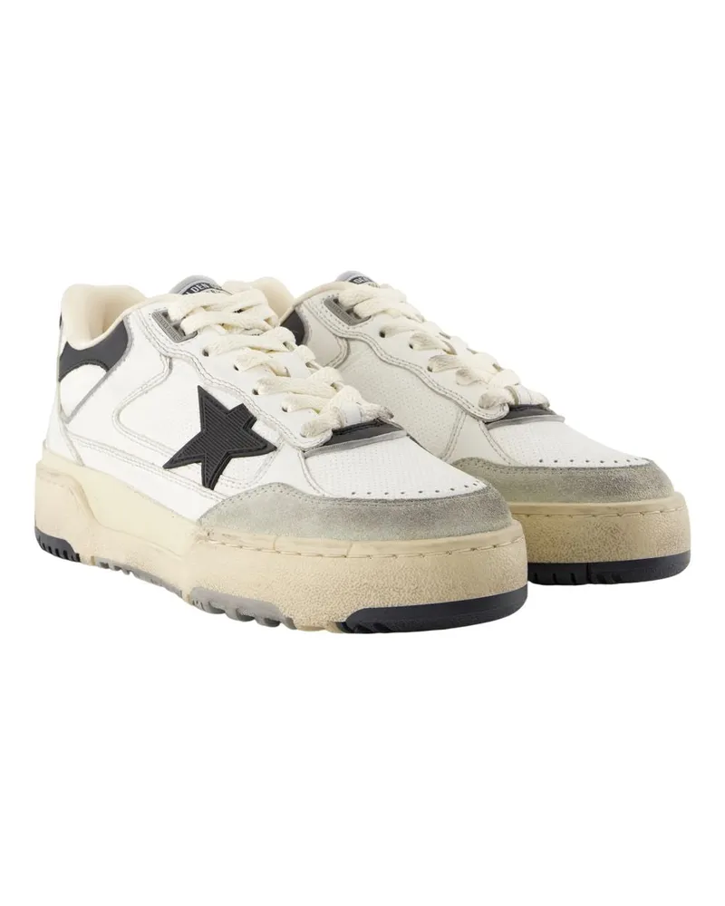 Golden Goose Women's Forty2 Sneakers -  Leather White Cowhide Shoes White