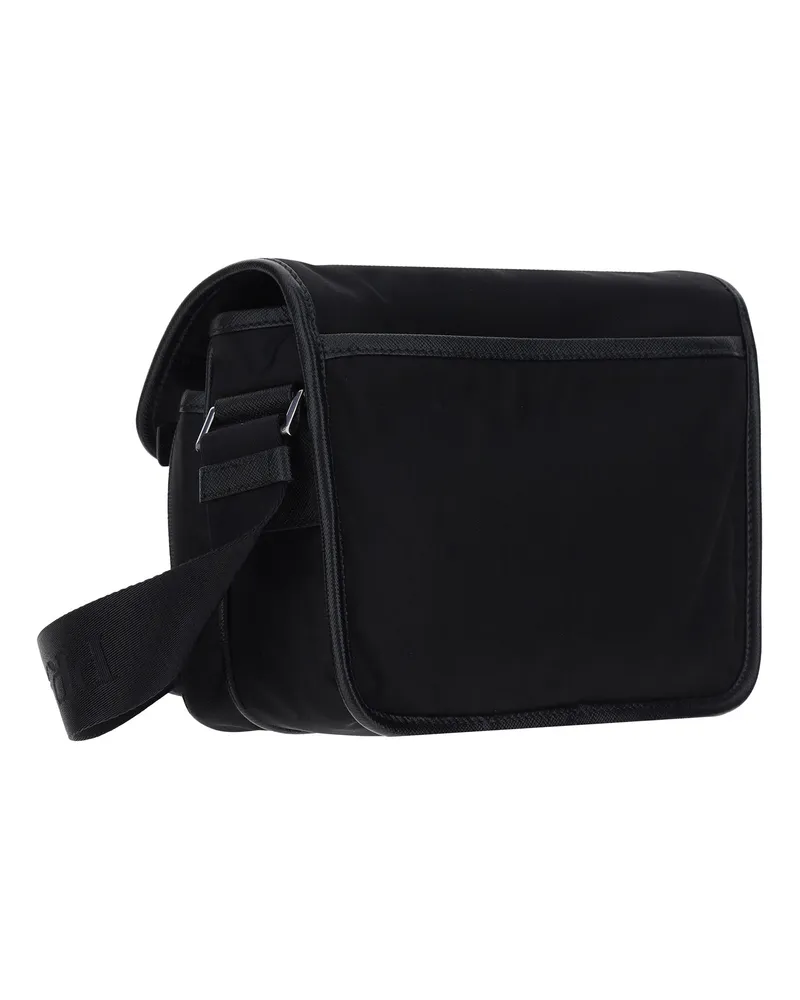 Prada Men's Shoulder Bag Re-Nylon Black Polyamide Black