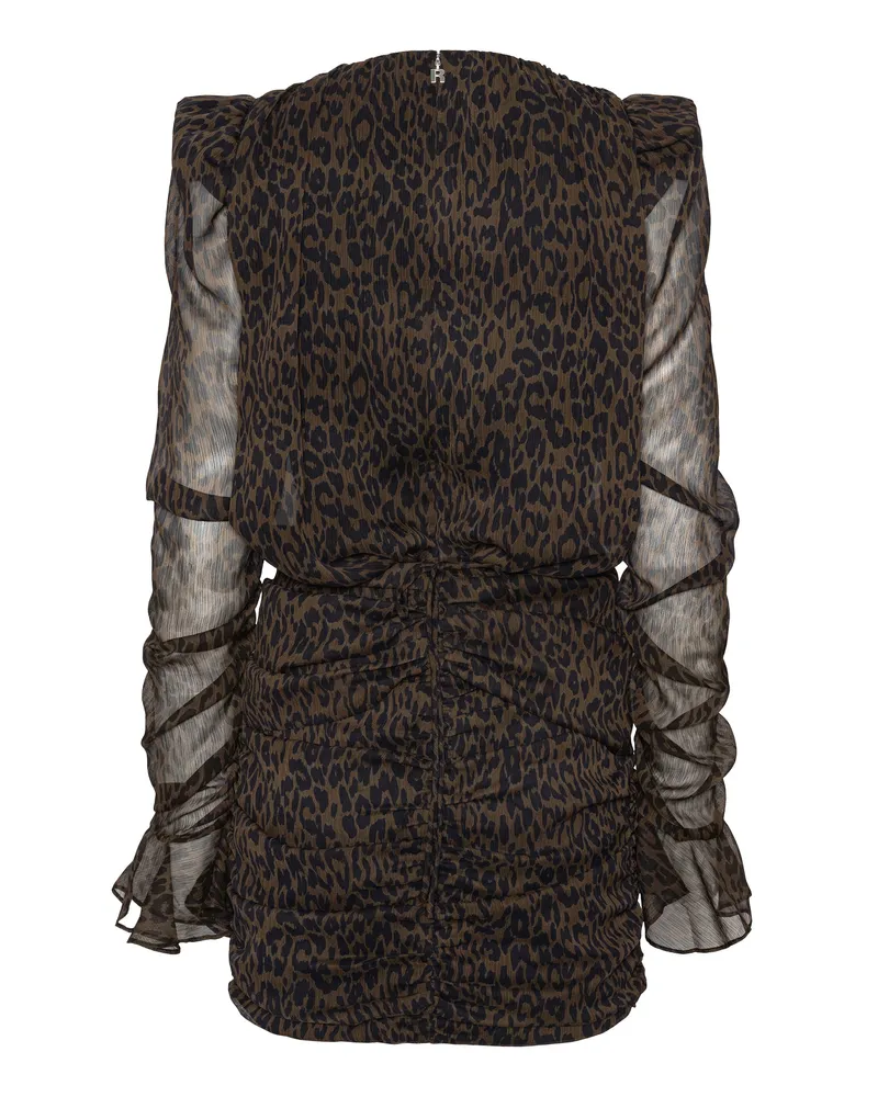ROTATE Birger Christensen Women's Mini Dress Molé Comb. Evening Suits Brown