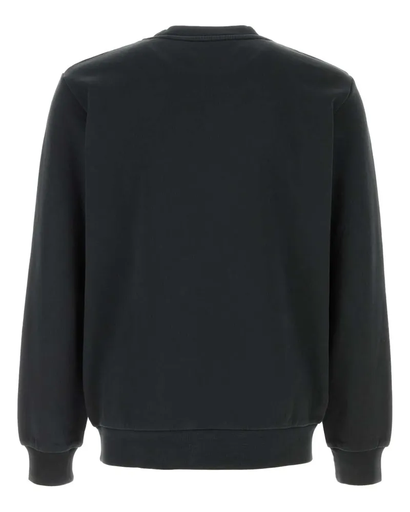 A.P.C. Men's Slate Cotton Sweatshirt Noirblanccasse Coton Biologique Felpe Black