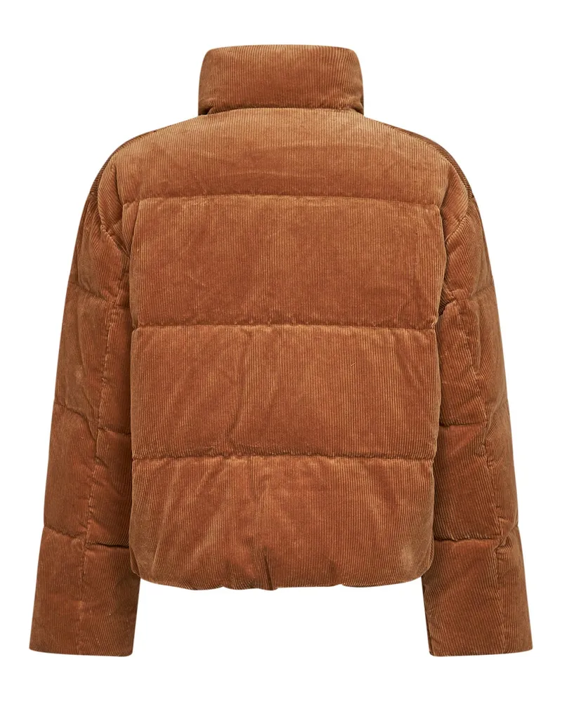 Ralph Lauren Women's Padded Jacket Tan Corduroy Camel Cotton Bomber Camel