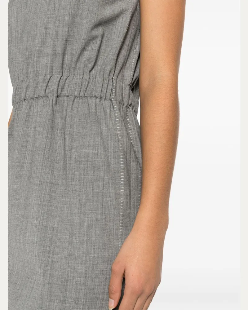 Fabiana Filippi Women's Contrast-Stitching Sleeveless Dress Ss24 W Grey