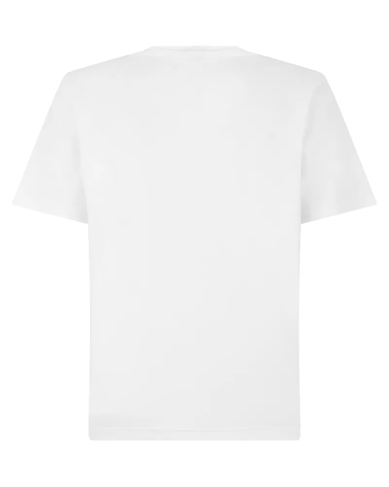 Diesel Men's T-Shirt Classic White Cotton T-Shirts And Polos White