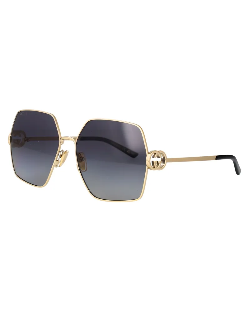 Gucci GG2163S Gold-Tone Metal Sunglasses — Gold Gold