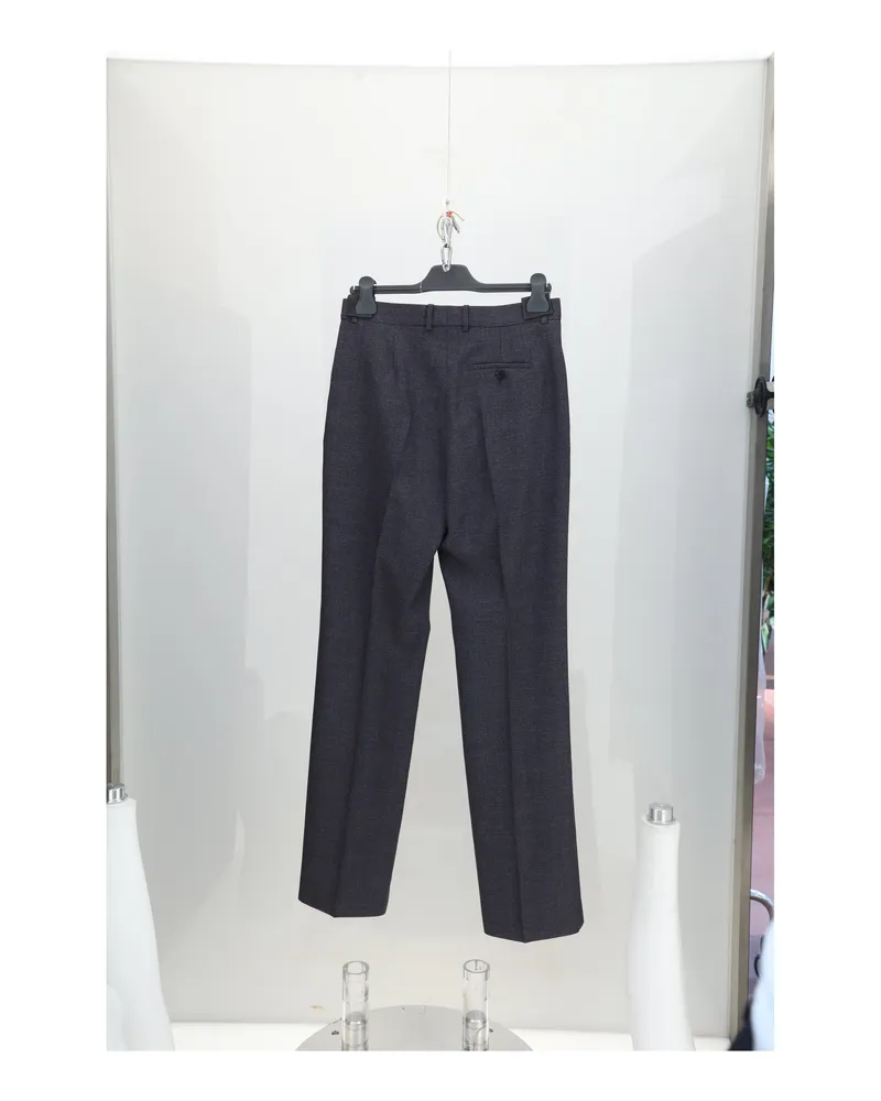 Dior Women's Pants Wool Fleece Grey (ovis Aries) Trousers Gray