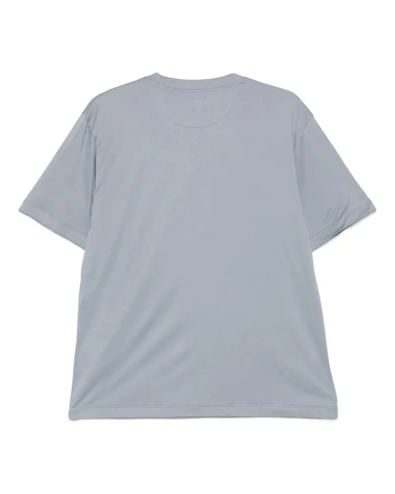 Eleventy Women's Crew-Neck Short-Sleeve T-Shirt Aw25 M Blue