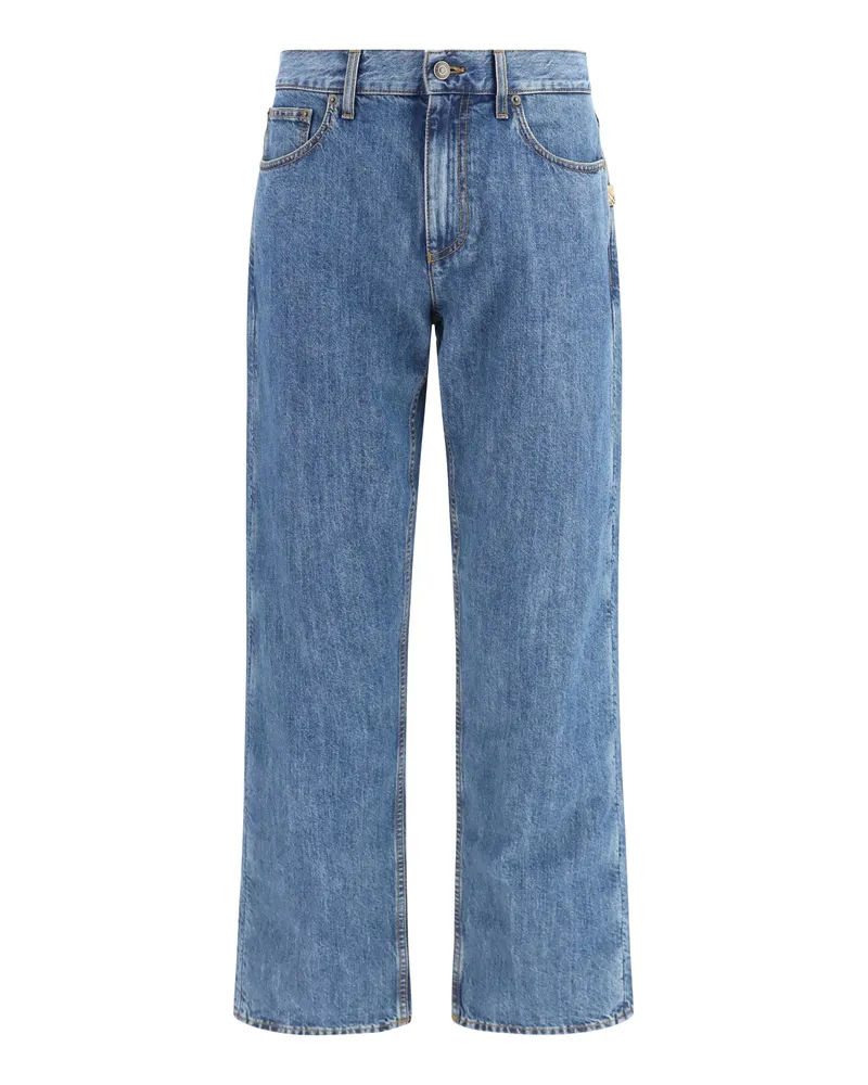 Burberry Men's Straight Leg Jeans Mid Blue Cotton Blue