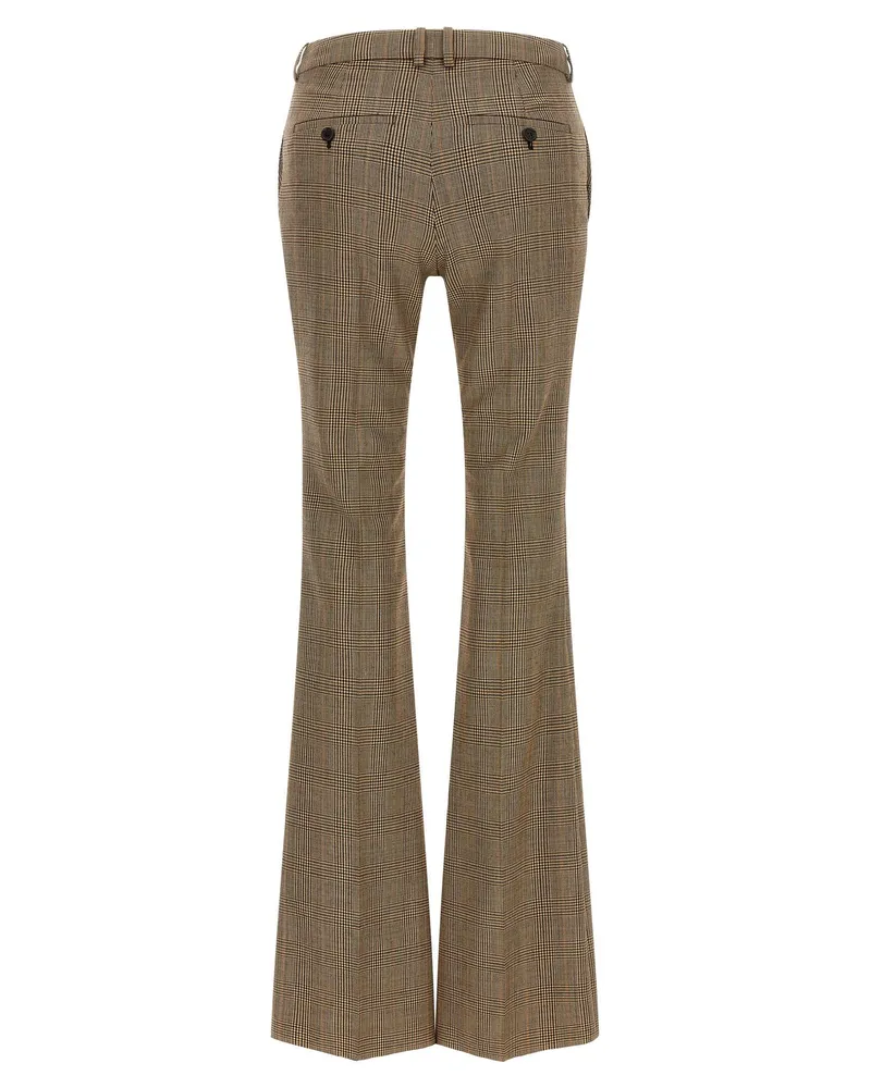 Saint Laurent Prince of Wales Trousers — Beige Beige