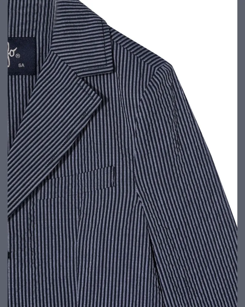 Il Gufo Blue Stripe Cotton Blazer — Blue Blue