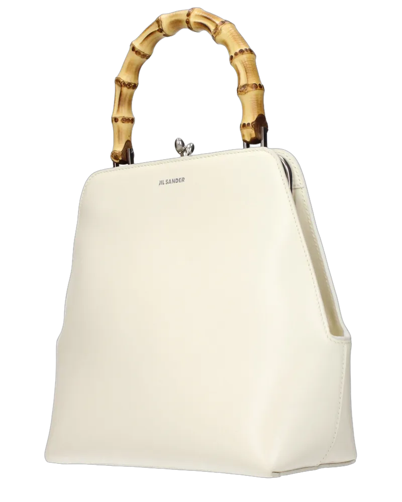 Jil Sander Women's Beige Leather Handbag Bag Beige