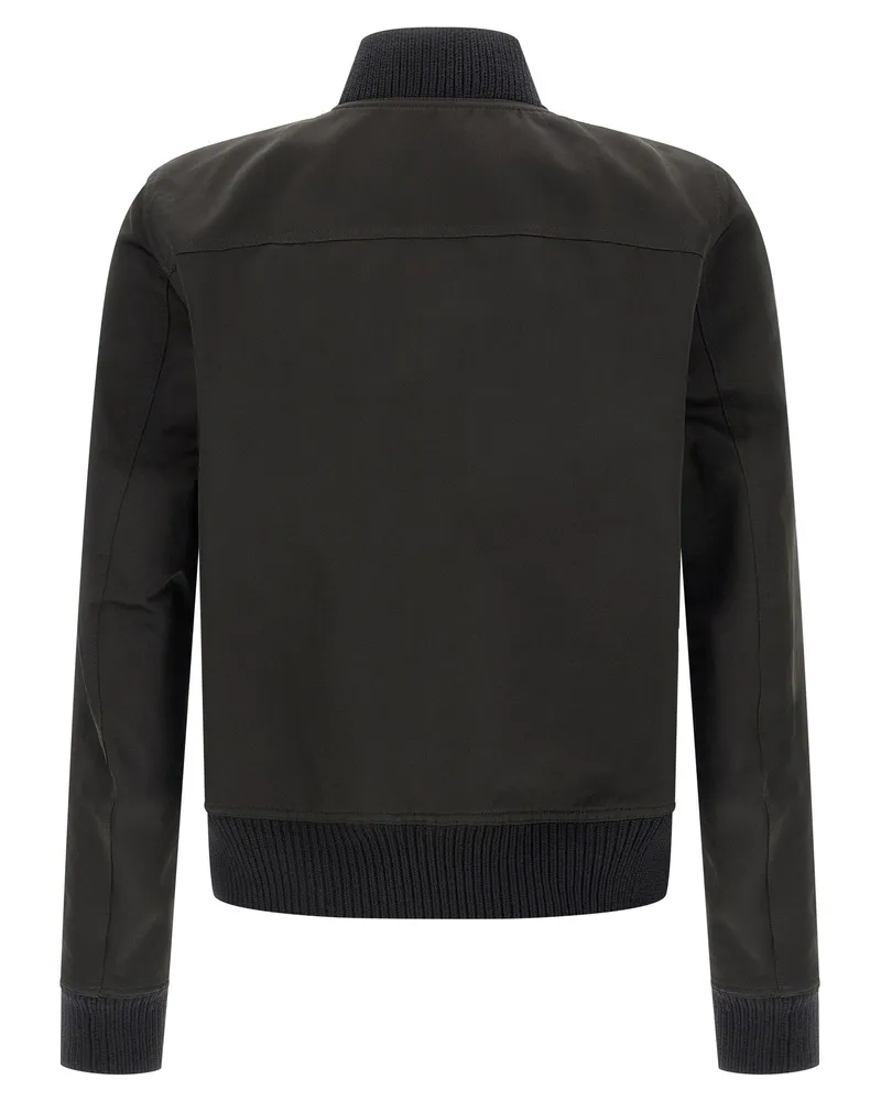 Rick Owens Cotton Bomber Jacket — Black Black