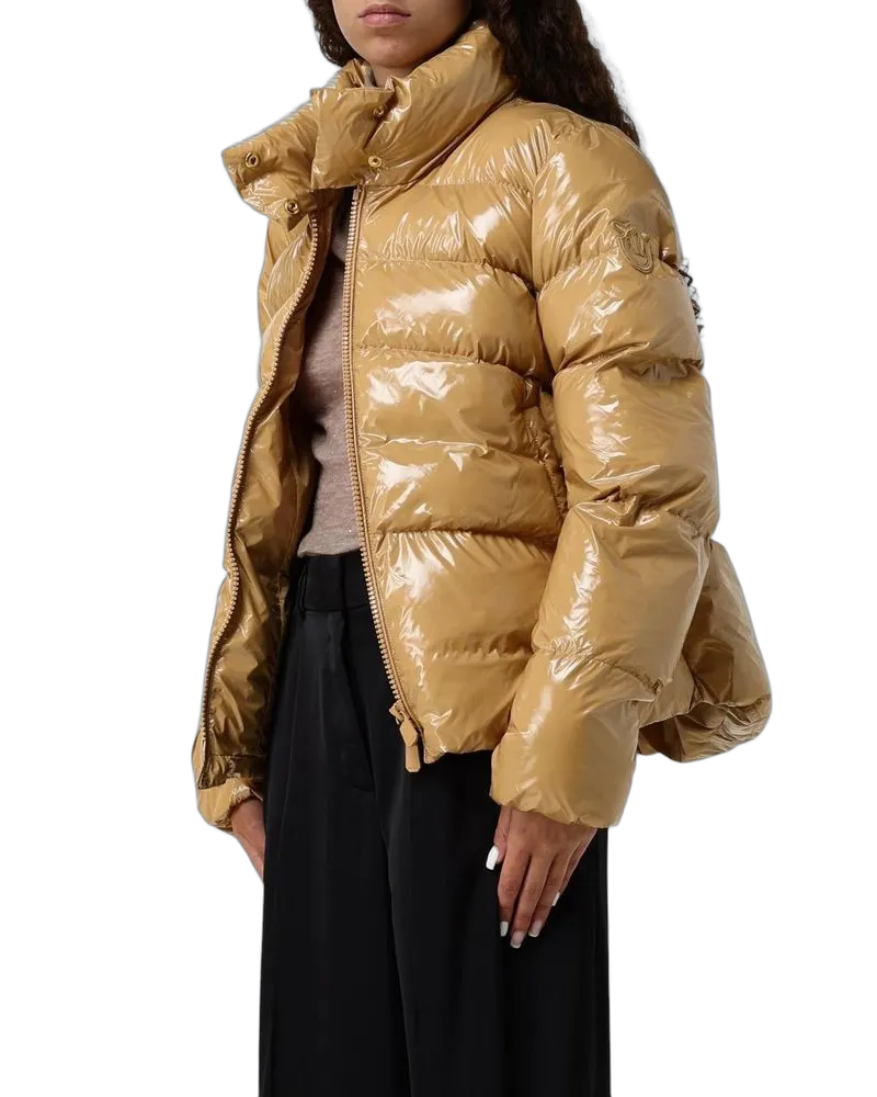 Pinko Women's Winter Jacket Beige Polyamide Apparel Outwear Beige