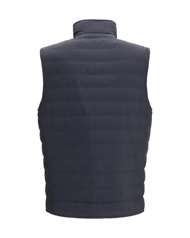 Brunello Cucinelli Quilted Polyester Gilet — Navy Navy