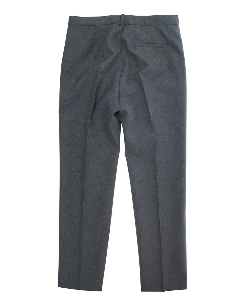Gucci Boys' Grey Trousers With Front Plisse And Logo Fabric Gray