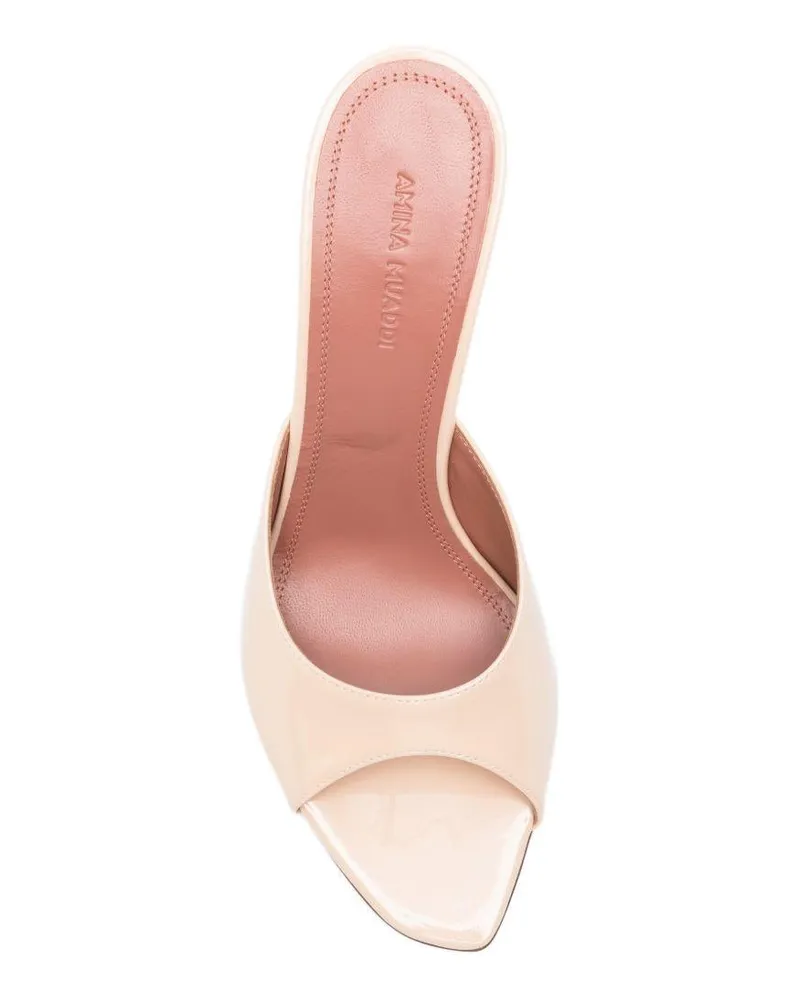Amina Muaddi Women's Sandals Alexa Slipper 95 Beige Calf Leather Beige