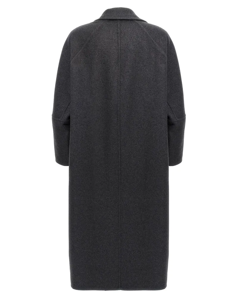 Max Mara Asburgo Coat — Charcoal Charcoal
