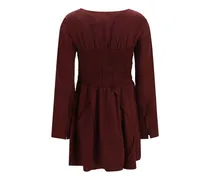 Women's Long-Sleeve Satin Mini Dress Port Royale Acetate; Polyester