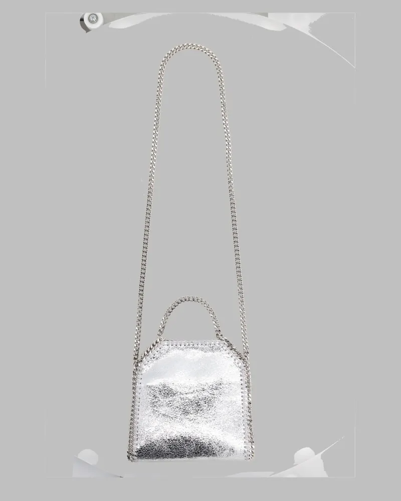 Stella McCartney Falabella Micro Crossbody Bag — Silver Silver