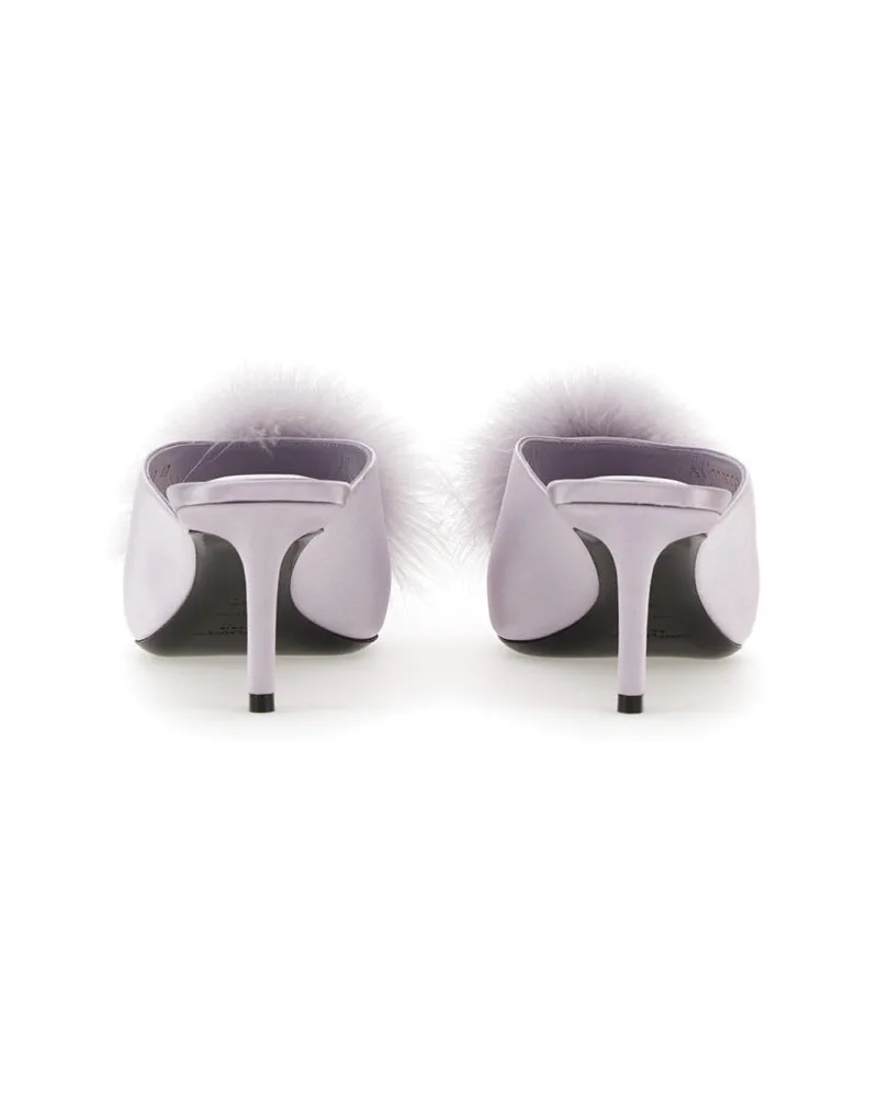Saint Laurent Mae Mule — Purple Purple