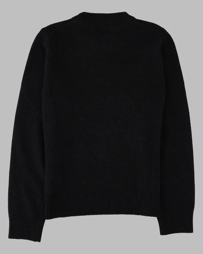 Ganni Intarsia Graphic Knit Sweater — Black Black