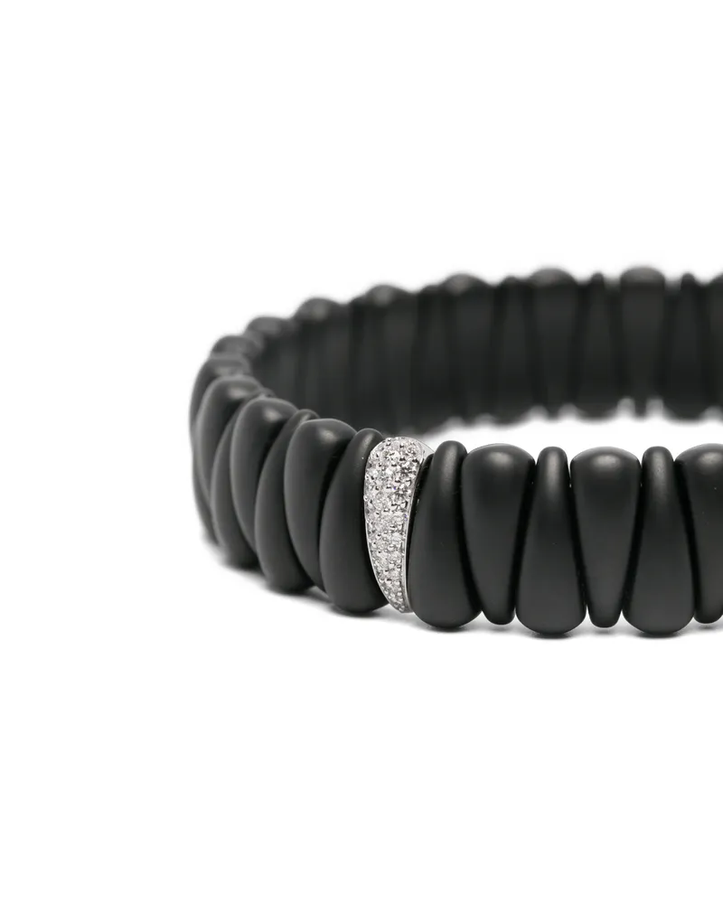 Roberto Demeglio Women's 18kt White Gold Diamonds Bracelet Ss26 W Black