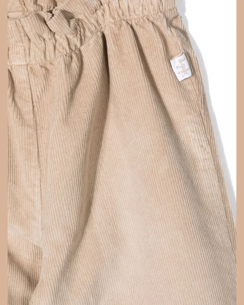 Il Gufo Stretch Cotton Trousers — Beige Beige
