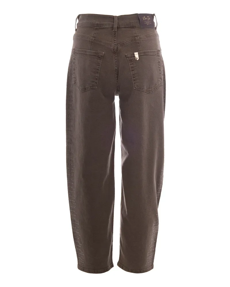 Liu Jo Women's Jeans Balloon Ginger Cotton Trousers Brown