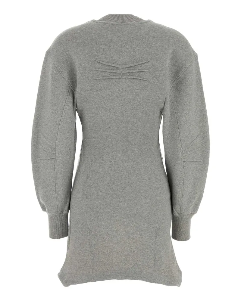 ATTICO Women's Melange Grey Cotton Sweatshirt Dress Exterior: Abiti Gray