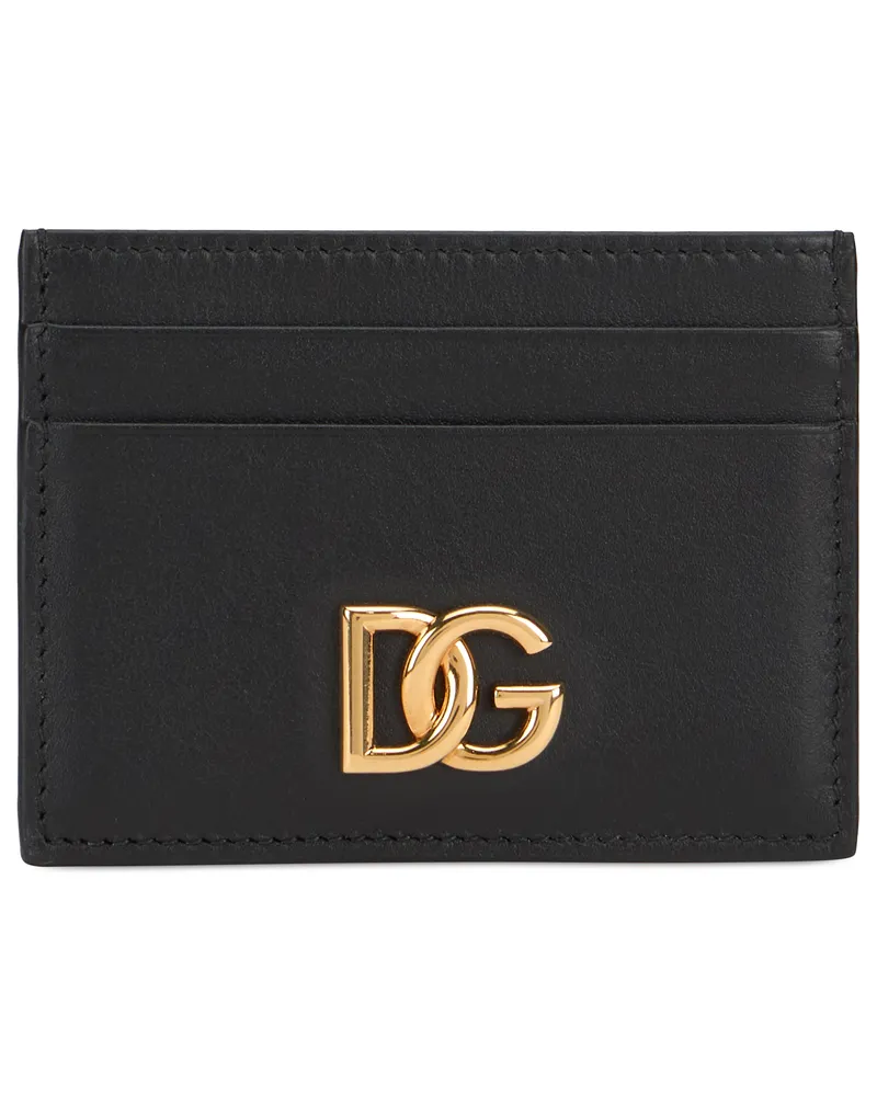 Dolce & Gabbana Women's Cardholder Black Calfskin Wallets & Purses Black