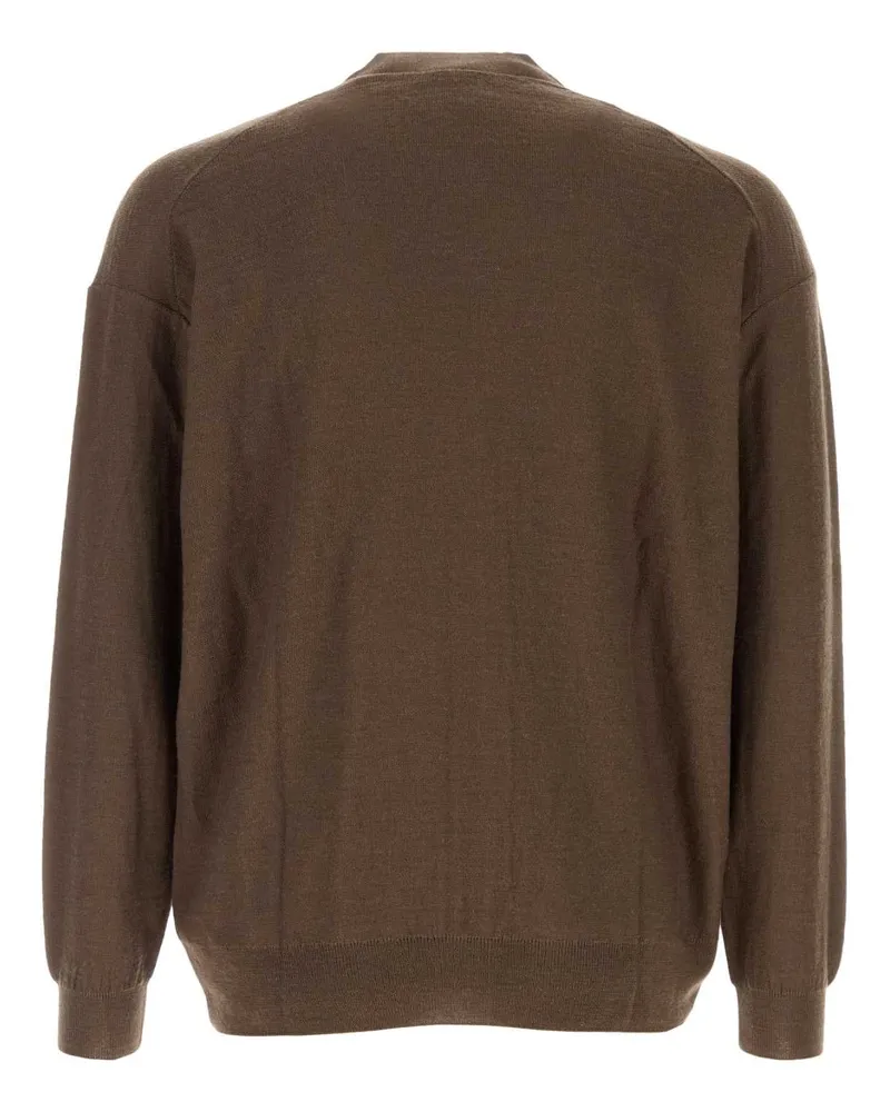 Christophe Lemaire Relaxed Twisted Cardigan — Brown Brown