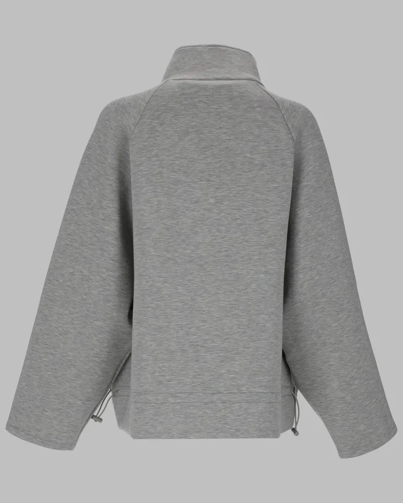 ROTATE Birger Christensen Viscose Scuba Jacket — Gray Gray