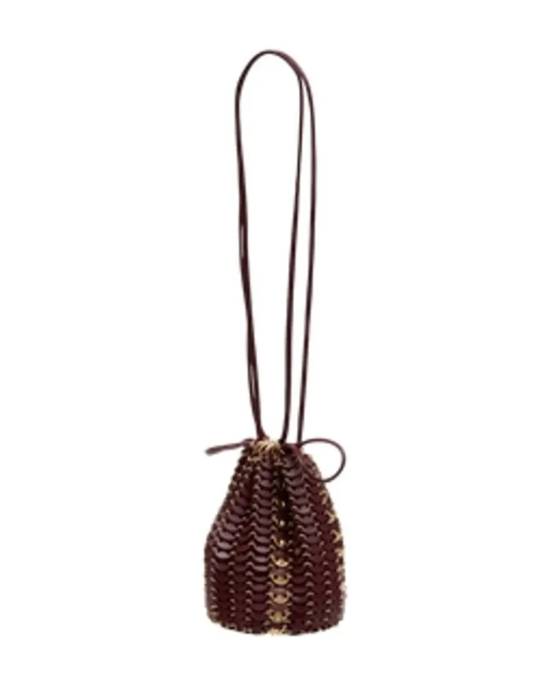 Paco Rabanne Women's Shoulder Bag -  Leather Burgundy Calfskin Shoulder-Hobo-Bags Burgundy
