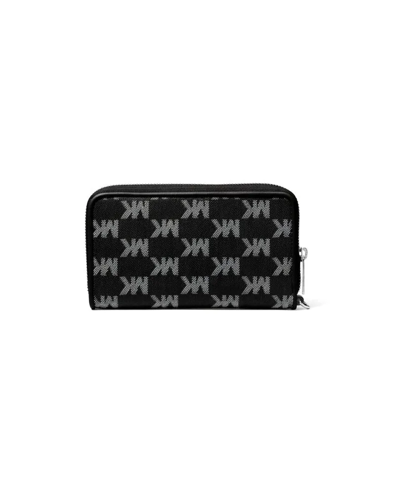 Michael Kors Logo-Jacquard Cotton Wallet — Black Black