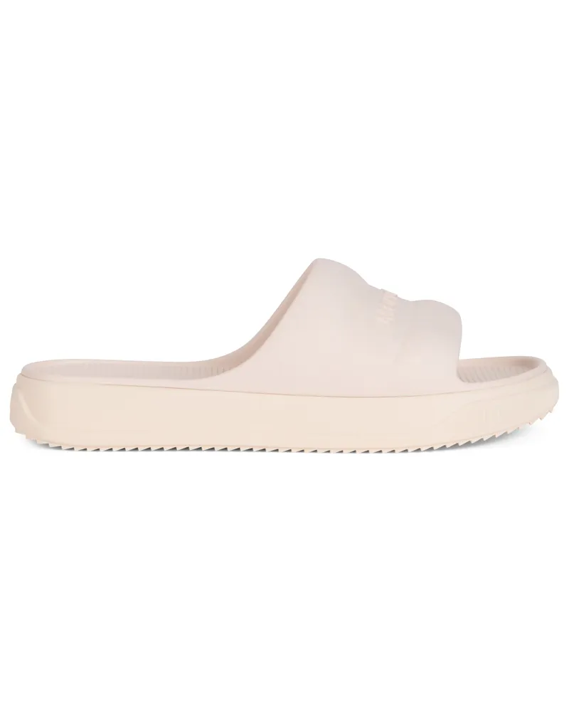 Moncler Women's Slippers With Embossed Logo, Beige Polyvinyl Sandal Beige