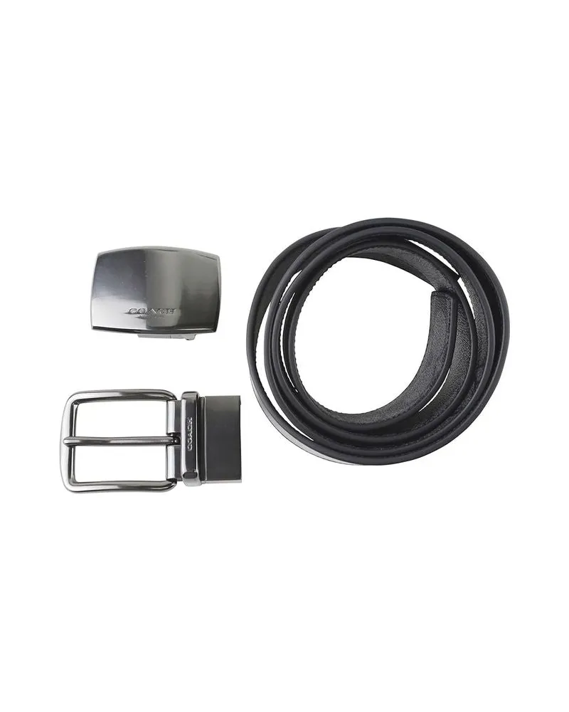 Coach Men's Belt Black Leather Accessories Black