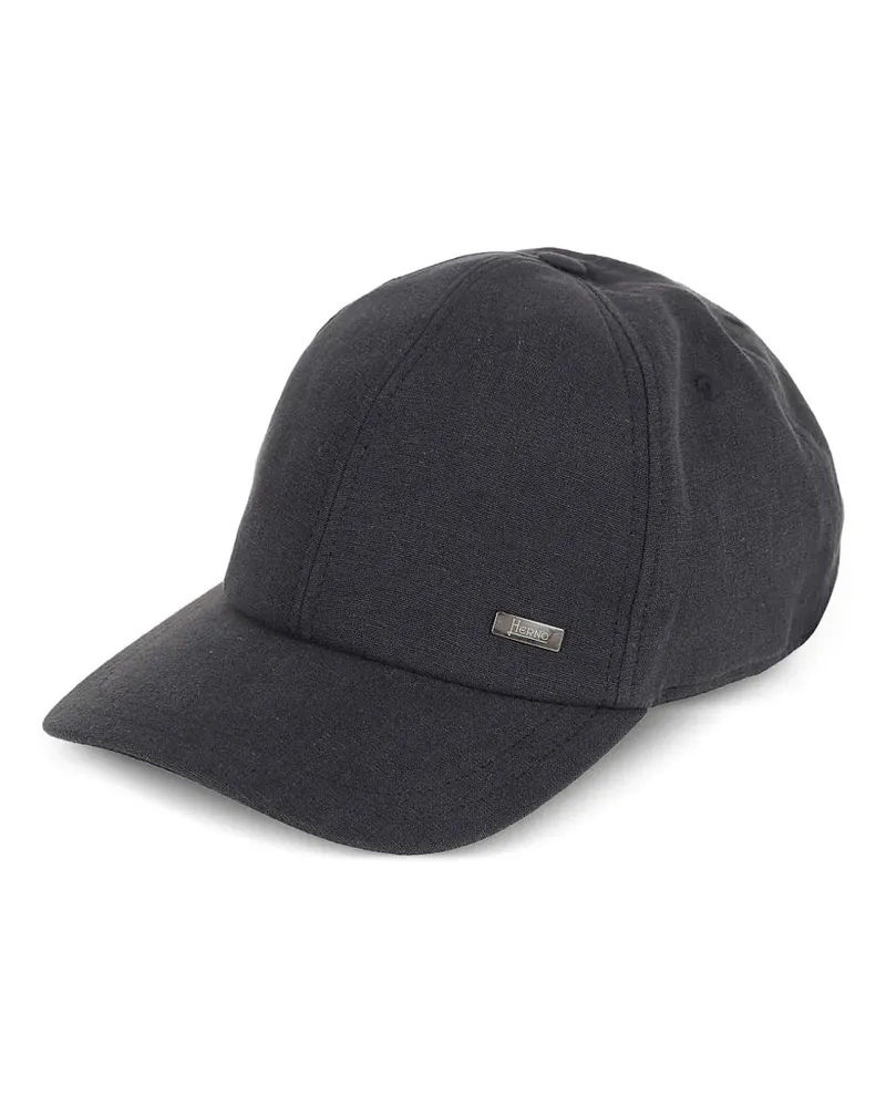 Herno Men's Logo Baseball Hat Ss26 M Charcoal