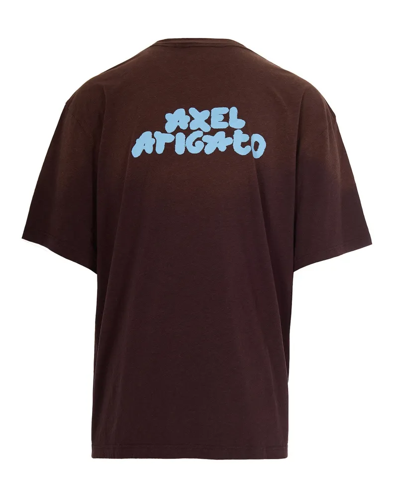 Axel Arigato Men's T-Shirt Bubble Reverse Dark Brown Organic Cotton T-Shirts And Polos Brown