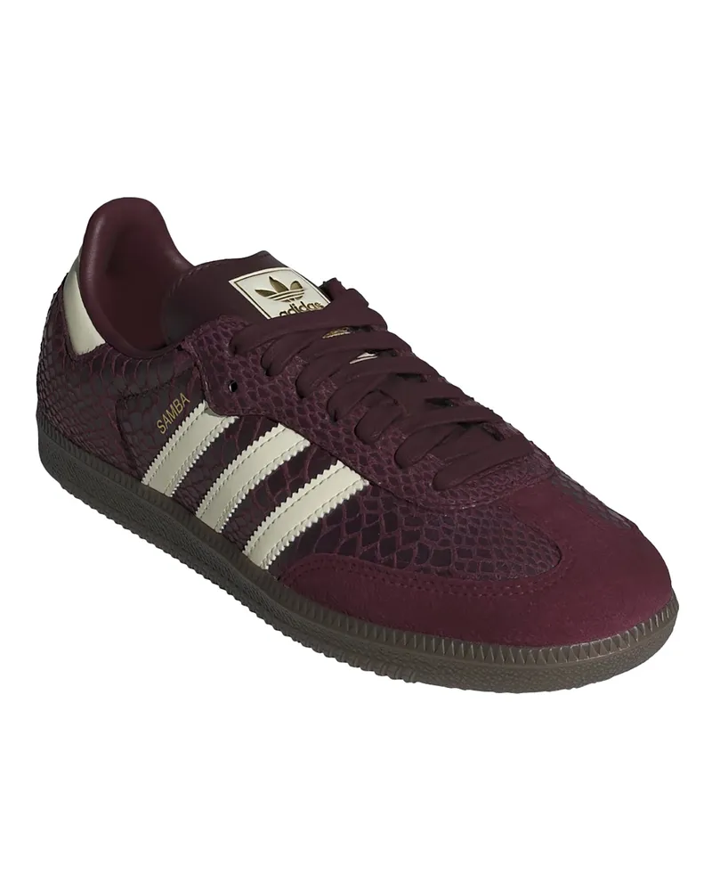 adidas Unisex Sneakers Samba Og Maroon-White-Gold Metallic Trainers Maroon/white/gold Maroon
