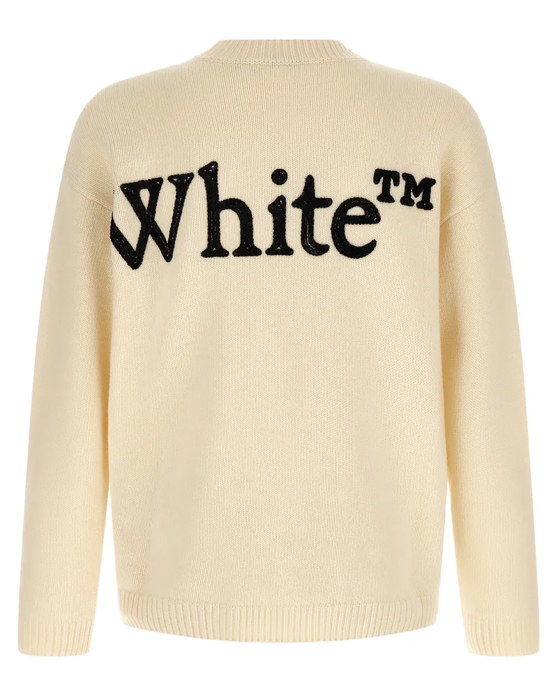 OFF-WHITE Men's White Wool Cardigan Clothing Beige