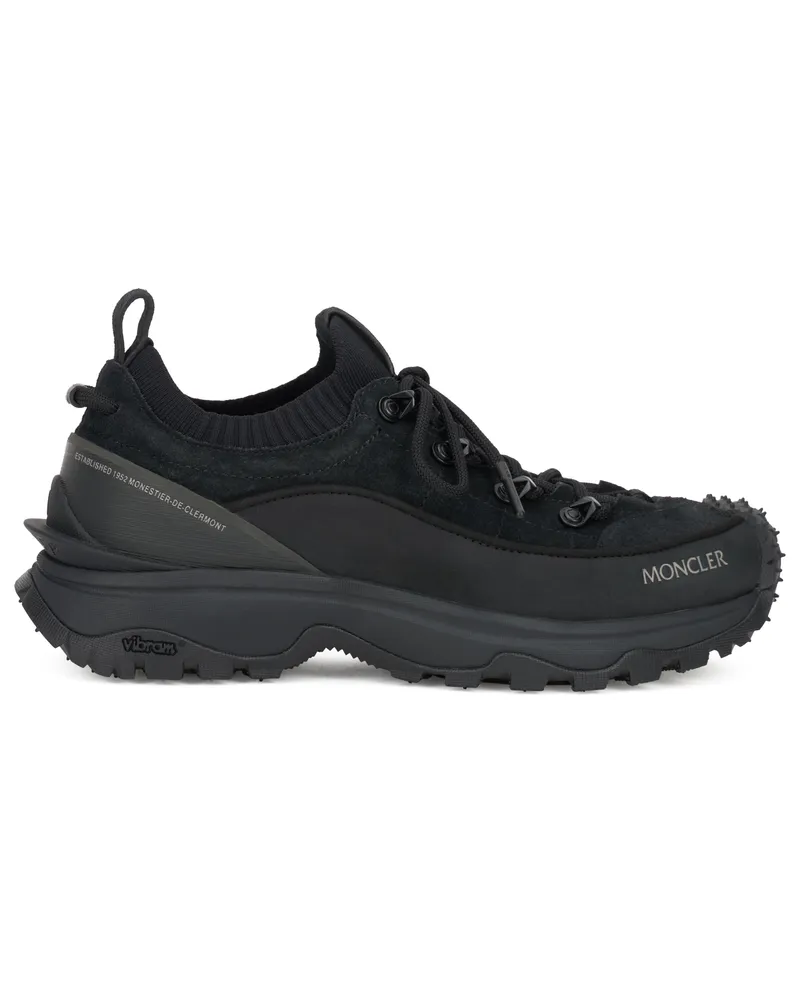 Moncler Women's Trainers With High Sole Black Polyurethane Sneaker Black
