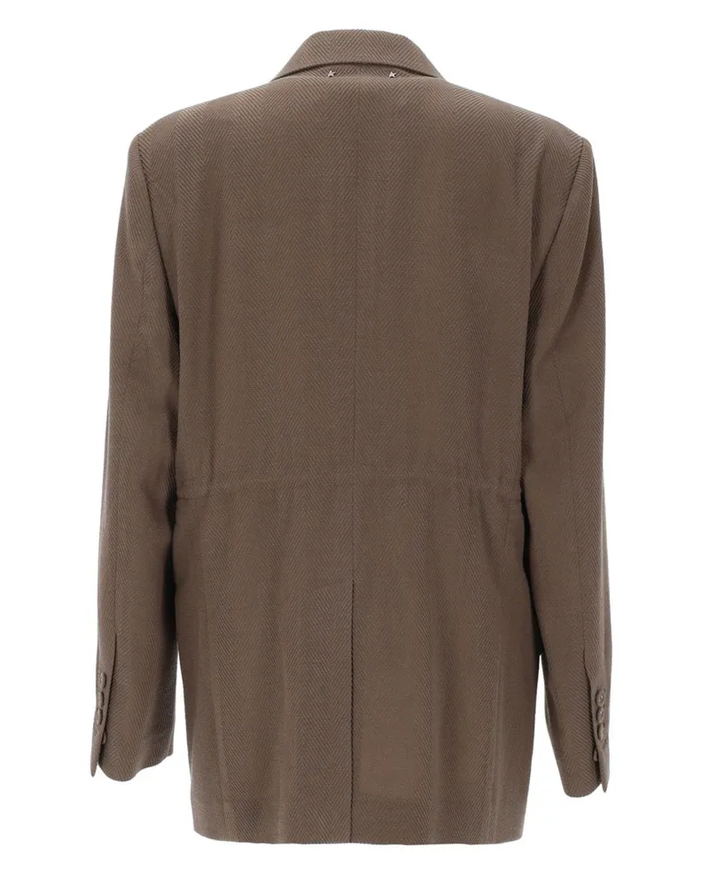 Golden Goose Double-Breasted Virgin Wool Blazer — Dove Dove