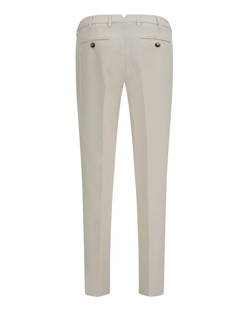 Brunello Cucinelli Men's Dyed Cotton Pants English White Trousers White