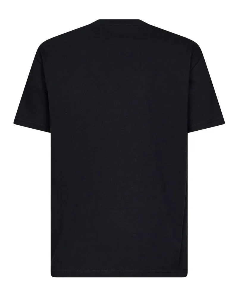Givenchy Men's T-Shirt With Pompom Embroidery, Multicolour Cotton T-Shirts And Polos Black