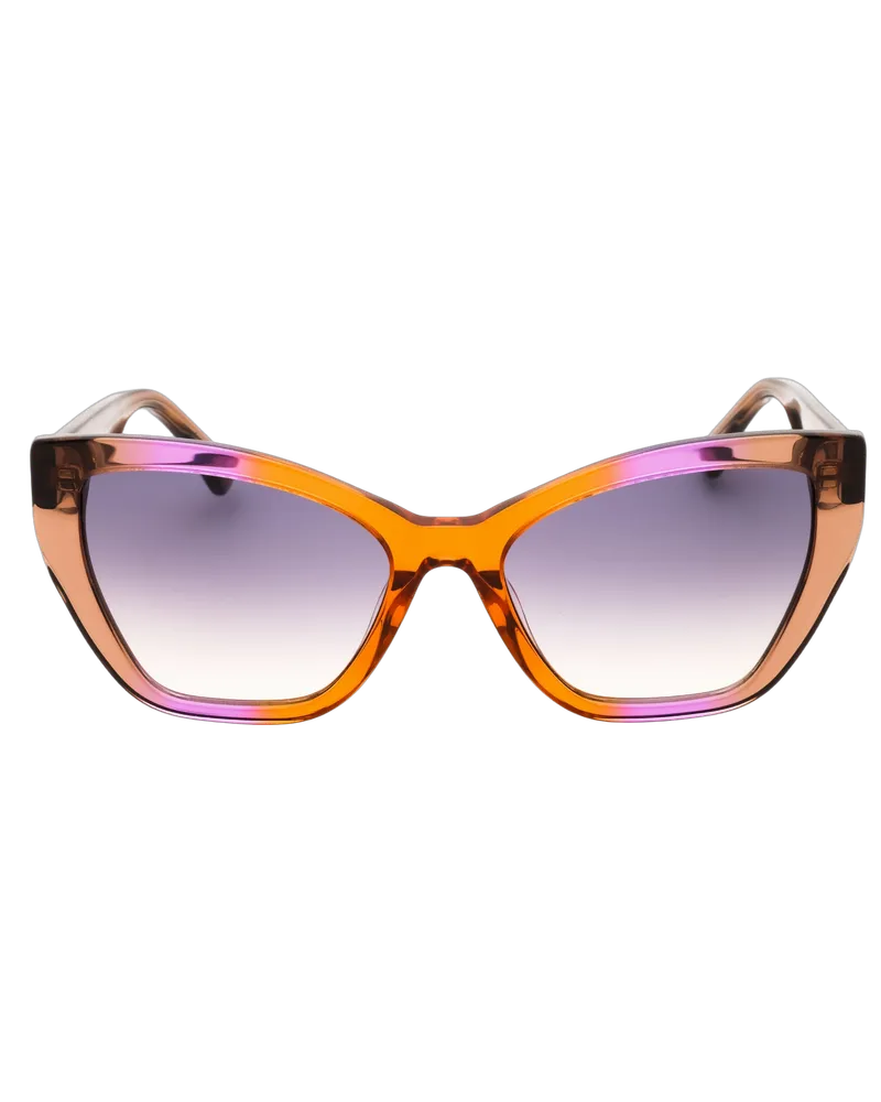 Moschino Women's , Frame And Lens Brown Orange Sunglasses Orange