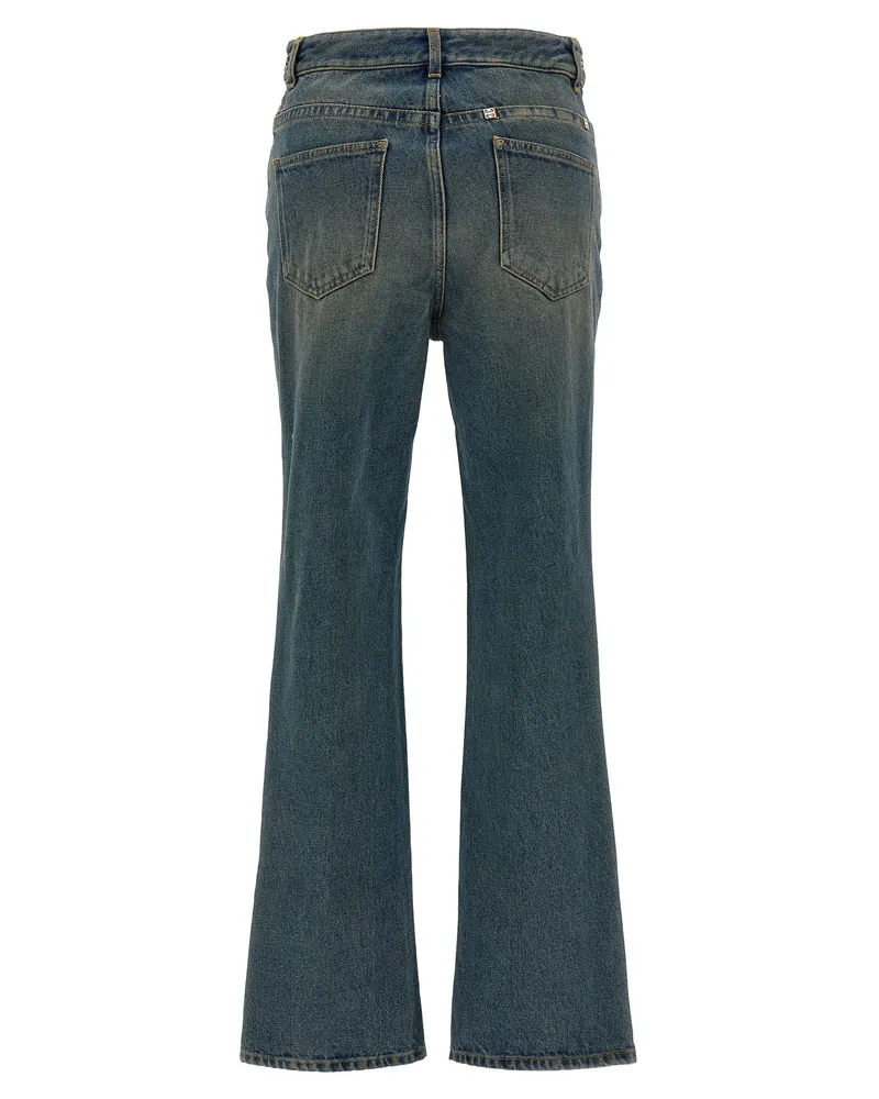 Givenchy Women's Blue Cotton Bootcut Jeans Clothing Blue