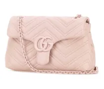 Women's Pink Nappa Leather Small Gg Marmont Shoulder Bag Ladypinladpladp Borse A Tracolla